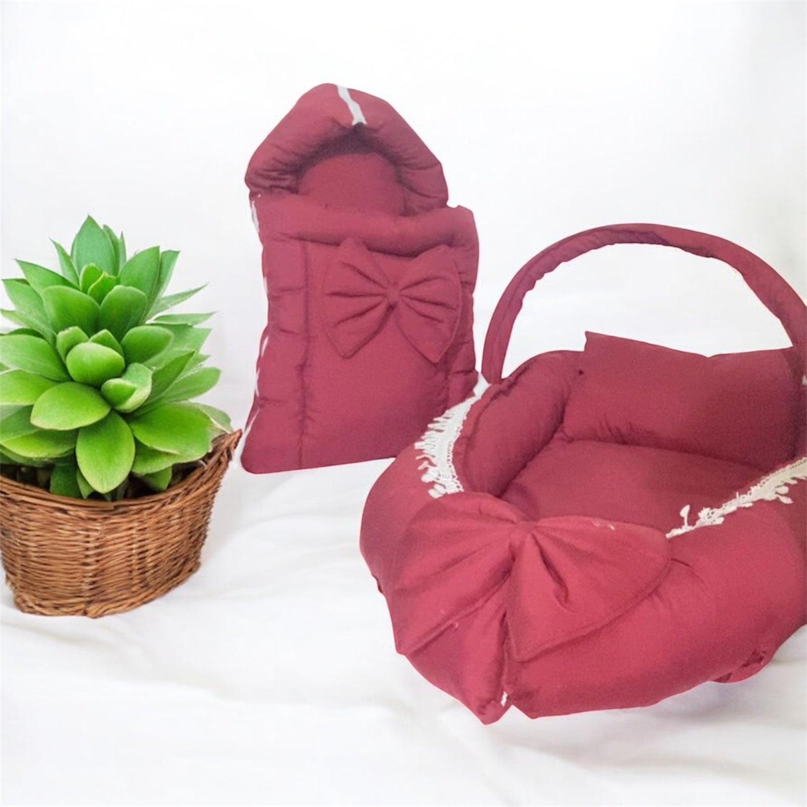 Maroon Snuggle Baby Set