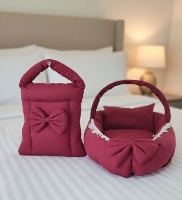 Maroon Snuggle Baby Set