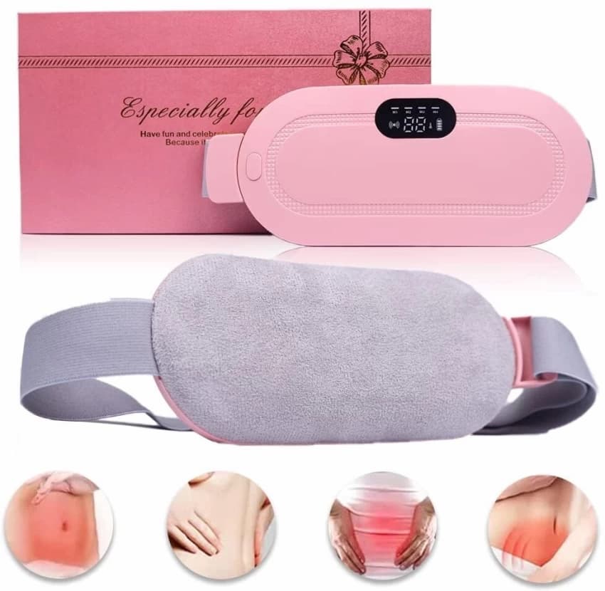 2 in 1 Period Cramp Relief Belt Heating + Massager
