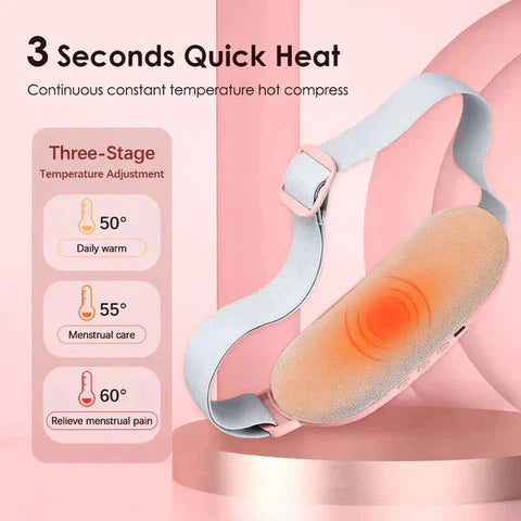 2 in 1 Period Cramp Relief Belt Heating + Massager